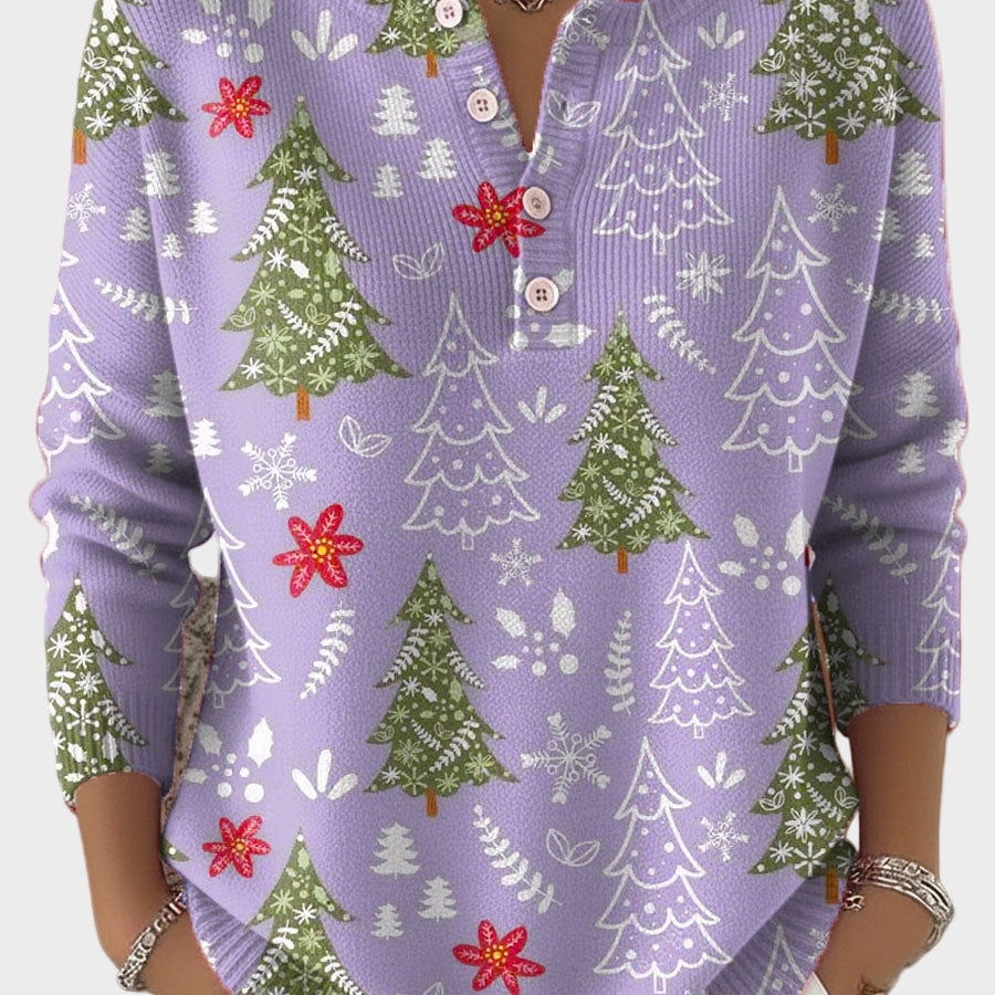 Iris - Świąteczny sweter z guzikami