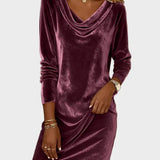 Frosina - Luźna Sukienka Aksamitna