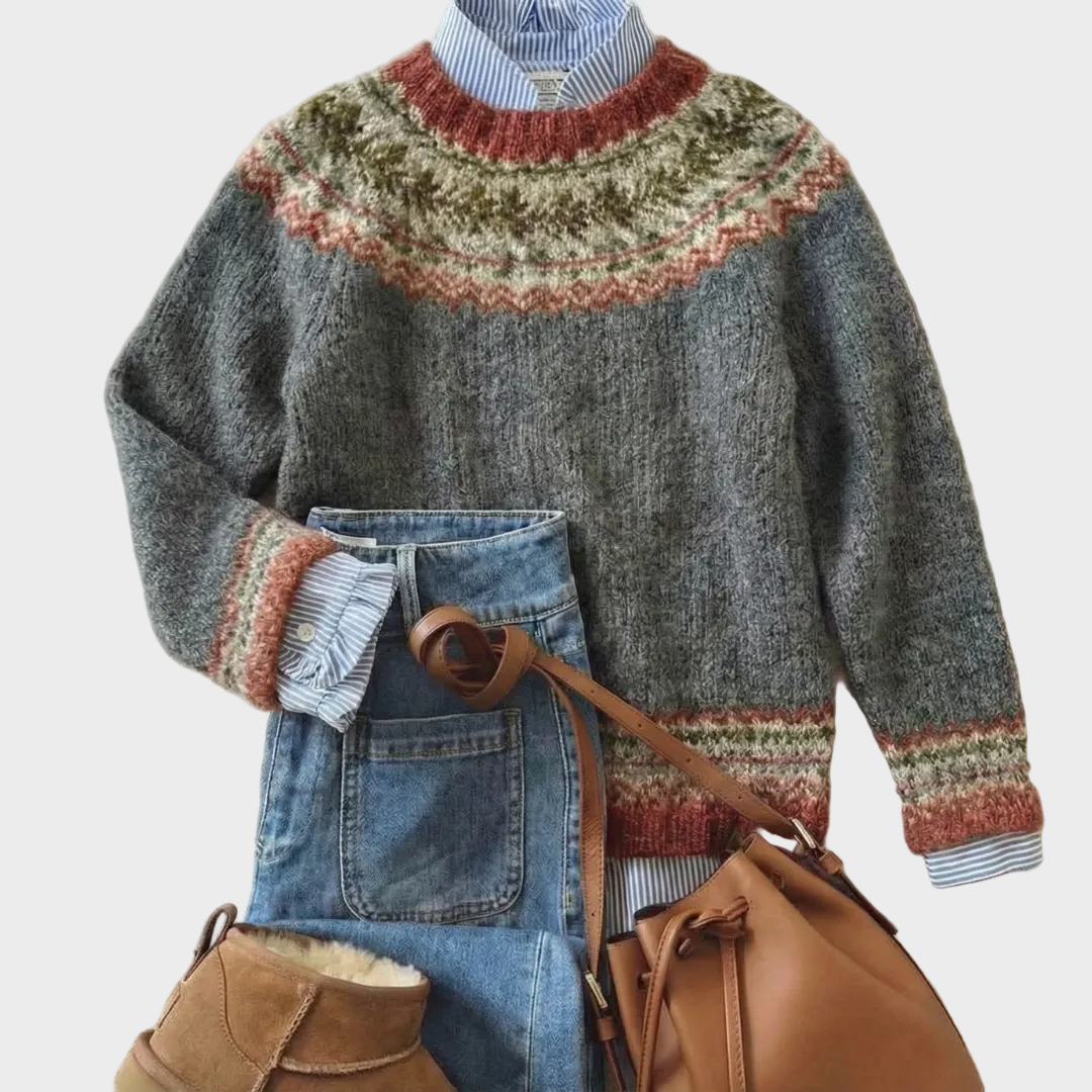 Eleanor - Dziedzictwo Nordic Sweter Pleciony