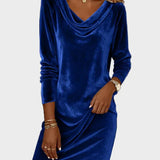 Frosina - Luźna Sukienka Aksamitna