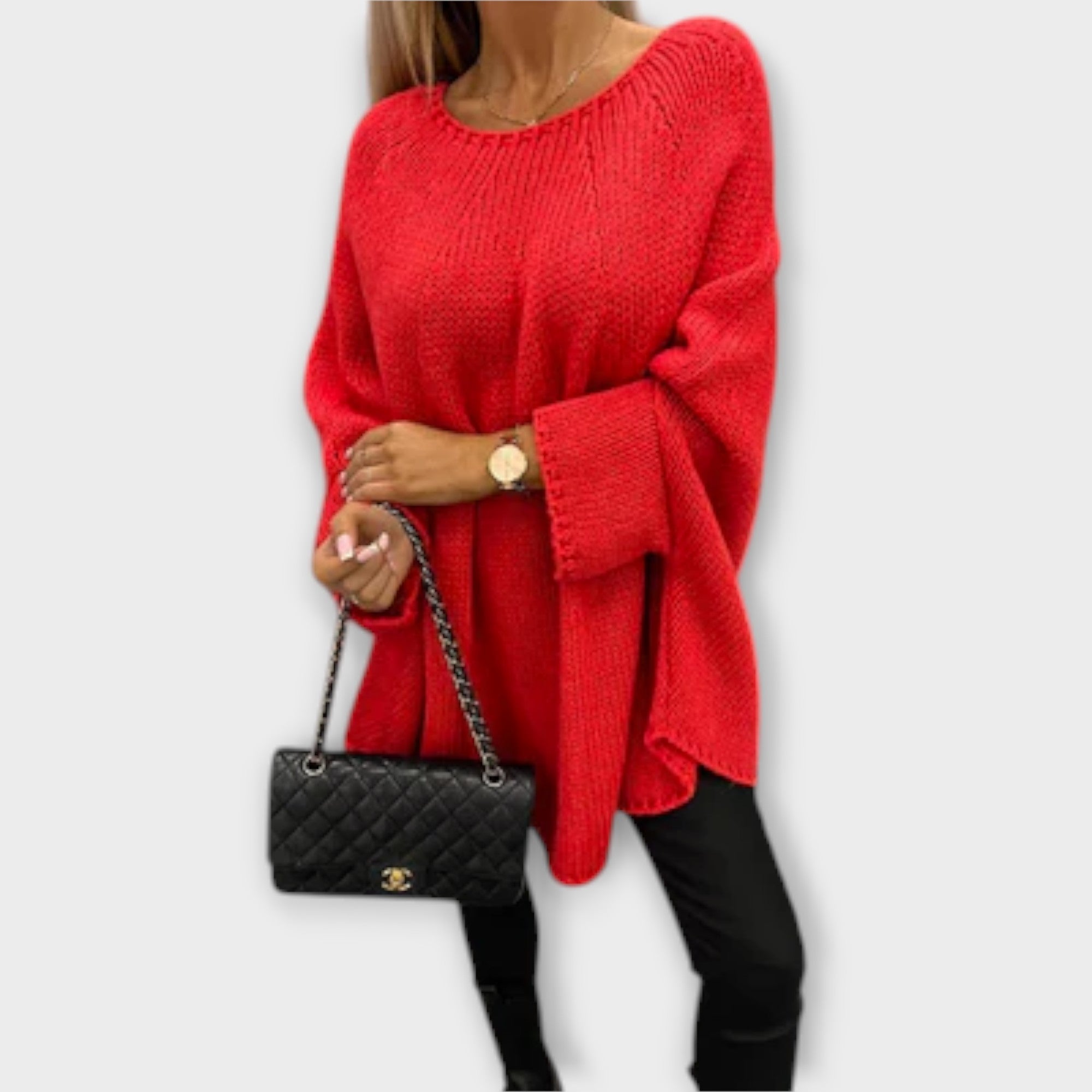 Isabelle - Stylowy damski sweter z okrągłym dekoltem