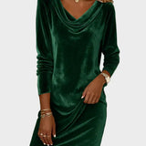 Frosina - Luźna Sukienka Aksamitna