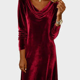 Frosina - Luźna Sukienka Aksamitna