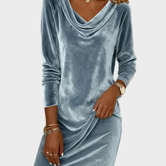 Frosina - Luźna Sukienka Aksamitna